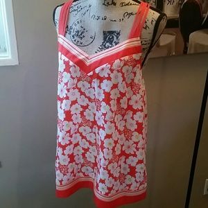 LC Lauren Conrad Orange Floral Tank